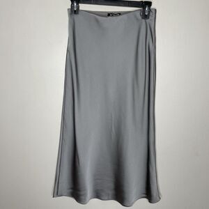 J.CREW Gwyneth Slip Skirt Women XXS Gray Midi NEW Pull On AC467